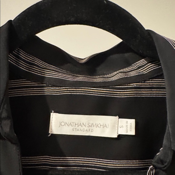 SIMKHAI Black Striped Wrap Dress - Picture 4 of 5